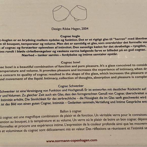 Bormann Copenhagen Cognac Glasses Set of 2 - Picture 5 of 5